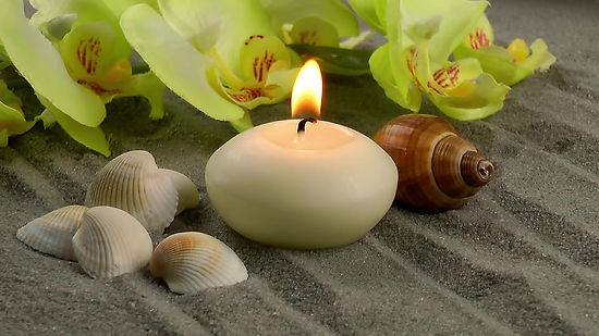 Candle orchid flowers on the sand